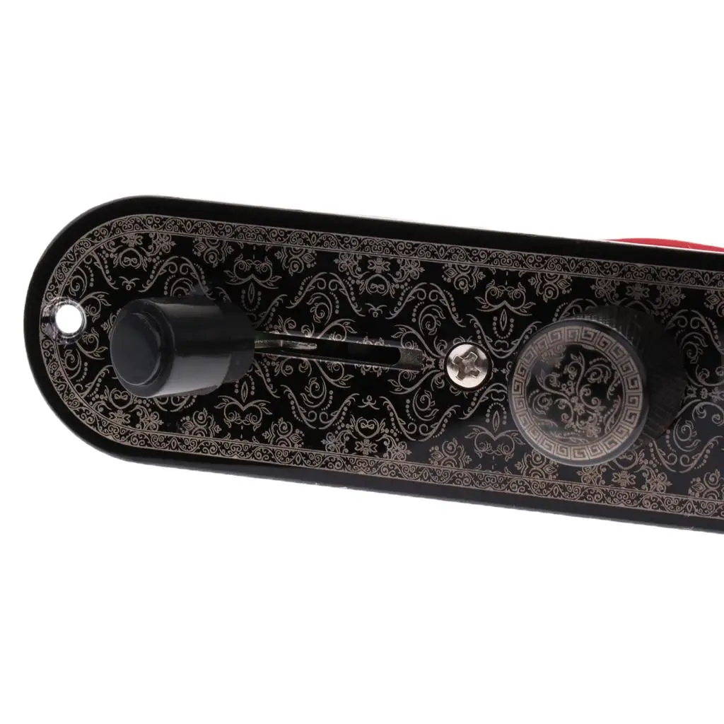 Prewired Control Plate Electric Guitars Parts Components ABS Wiring Harness 3 Way Switch Replacement for Music Creation