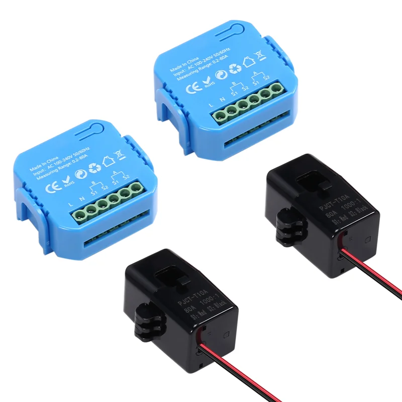 

AU61-2 шт. Tuya Smart Life счетчик энергии производство энергии потребление двунаправленный монитор мощности поддержка управления через приложение