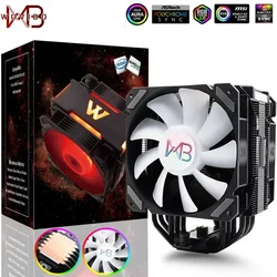 Ventilador de refrigeración para CPU, Enfriador de 120mm, 4 pines, para LGA 1150, 1151, 1155, 1200, 1700, 2011, V3, X79, X99, AMD, AM4, 220W, TDP