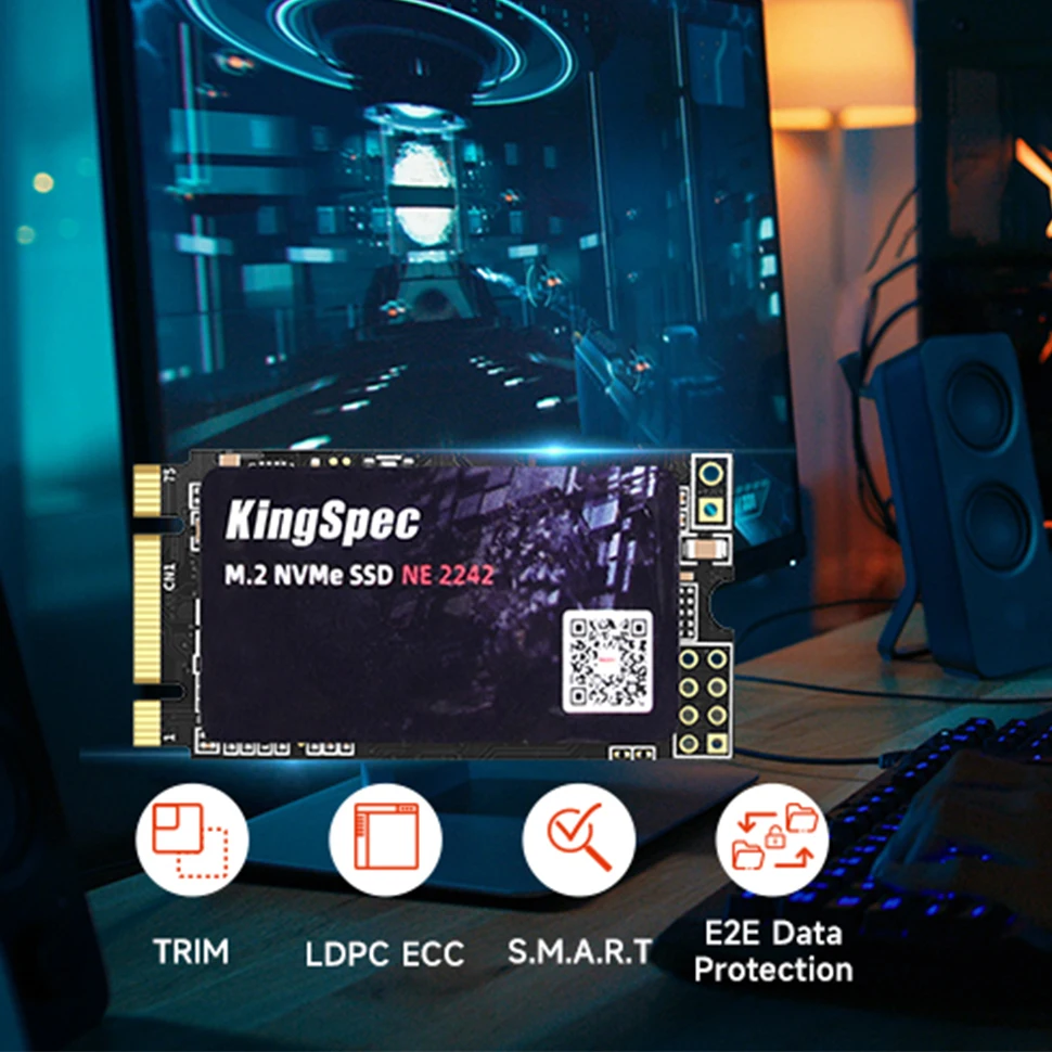 KingSpec SSD M2 256 ГБ NVME SSD 1 ТБ 128 ГБ 512 ГБ SSD M.2 2242 PCIe Жесткий диск Внутренний твердотельный накопитель для ноутбука