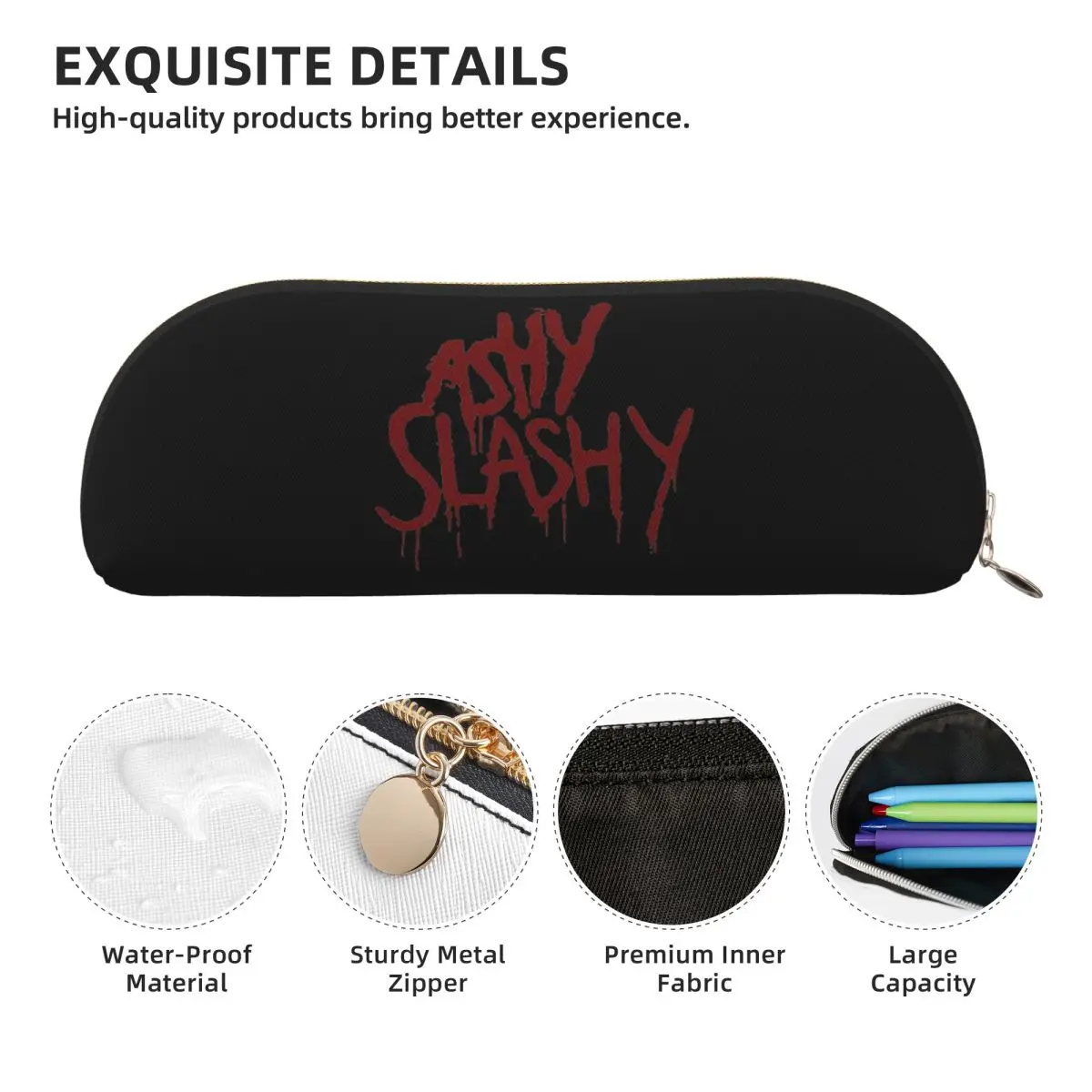 الرماد مقابل الشر الميت آشي سلاشي مقلمة حامل قلم تخزين لوازم مكتبية صندوق القلم حقيبة أقلام رصاص لهدايا صبي فتاة