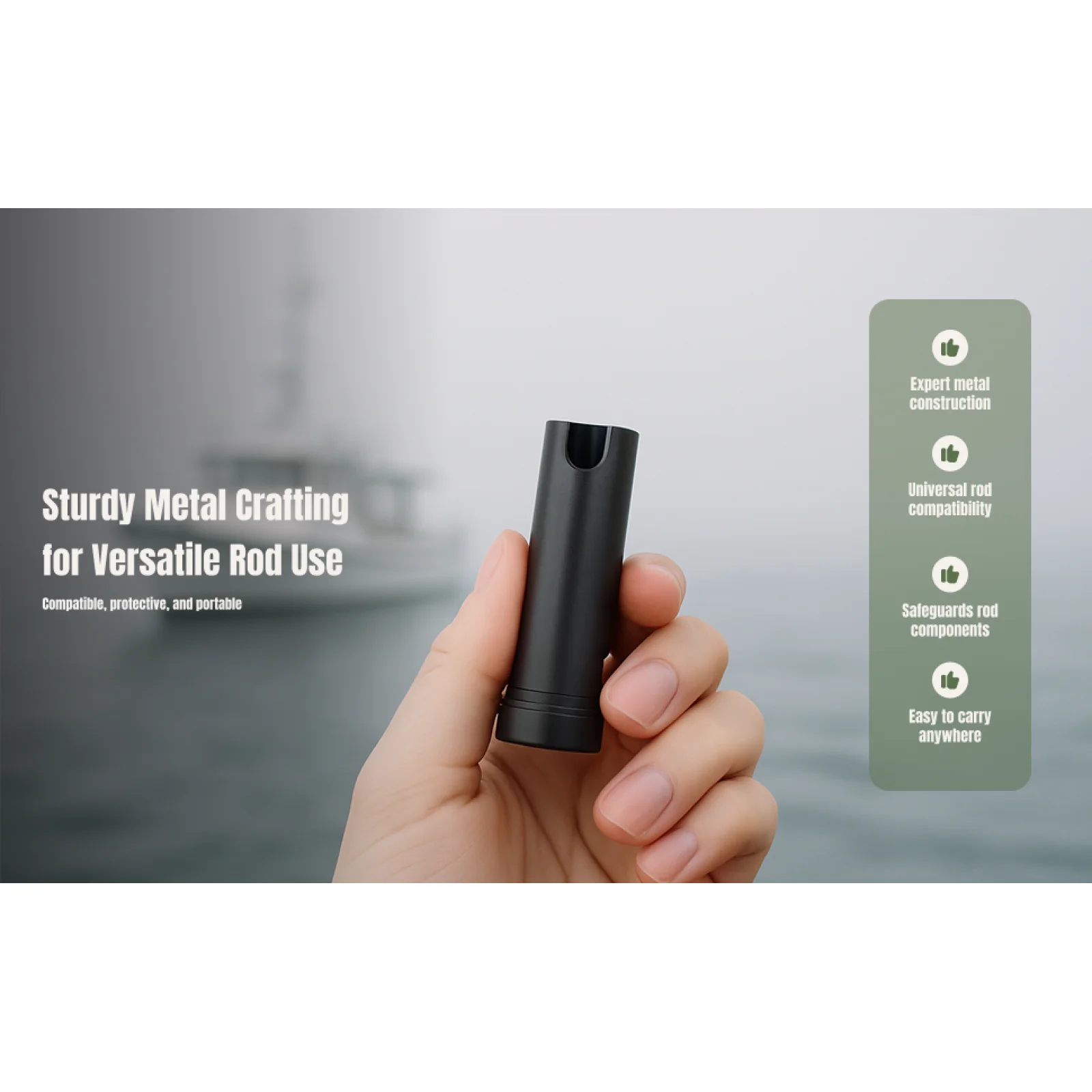 Compact Fishing Rod Butt Protector Metal Gimbal Cap Rings Support Cross Butt Rear for Fishing Rods Fighting Tackle Accessory