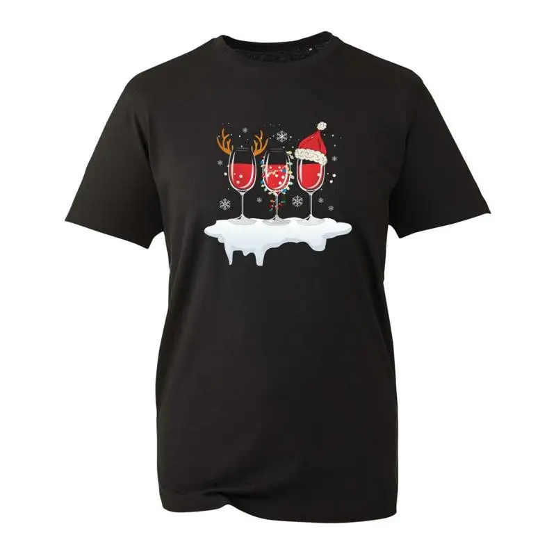 

Christmas Drinking Party T Shirt Novelty Funny Santa Hat Xmas Day Top