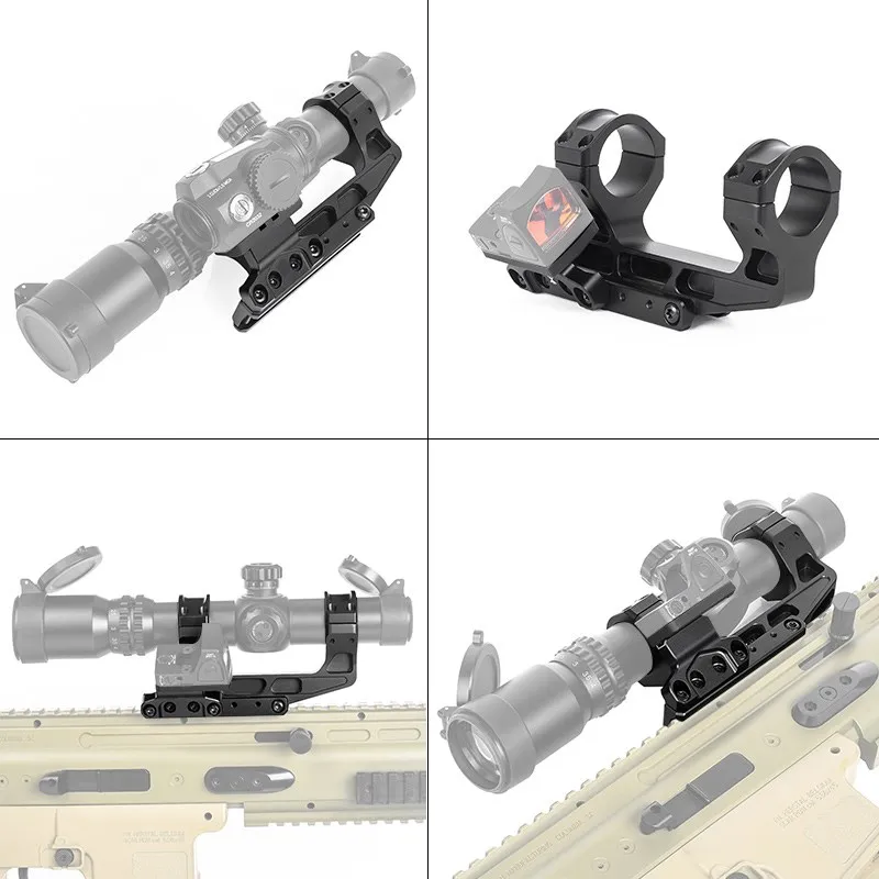 

Weapon Sight LPVO Offset Optic QD Mounts Plate Tactical Airsoft Accessroies 25.4mm 30mm Rings RMR Fit 20MM Rail Sight Base