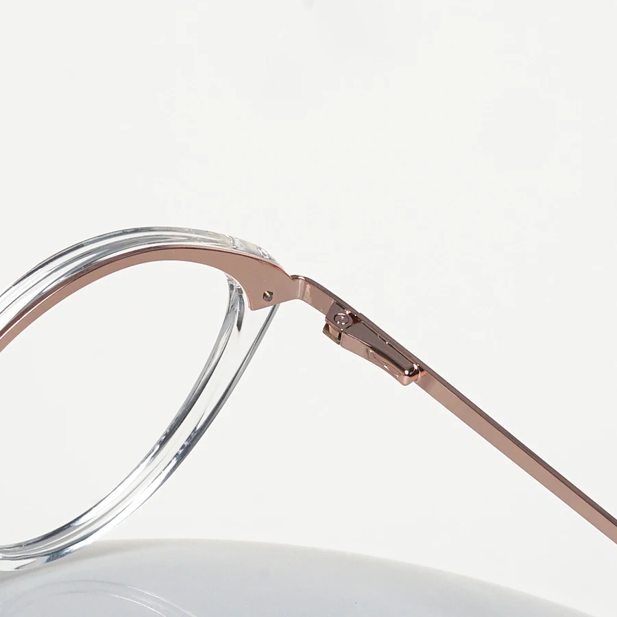 Toketorism Ovaal transparant frame Progressieve aangepaste damesbril Anti-blauwe bril op sterkte
