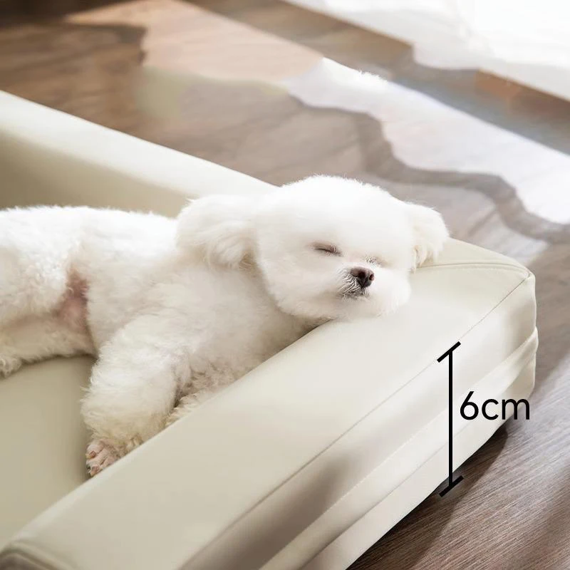 Kennel Simple Plain Leather L-Shaped Nest Dog Sleeping Rest Mat Removable and Washable Teddy Little Planet Pet Sofa Accessories