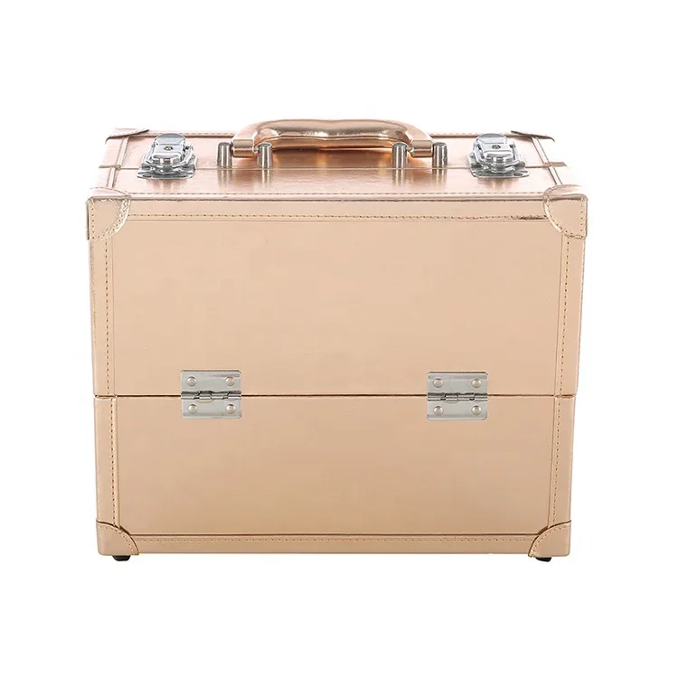 For Cosmetic organizer Vanity Make Up Carrier  Box  Lockable keys Train Case