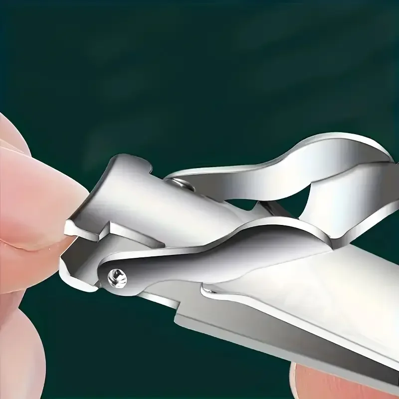 

Stainless Steel Portable Folding Nail Clippers with Keychain Red Thin Nail Clippers for Fingernail & Toenail 25° Curved Blad