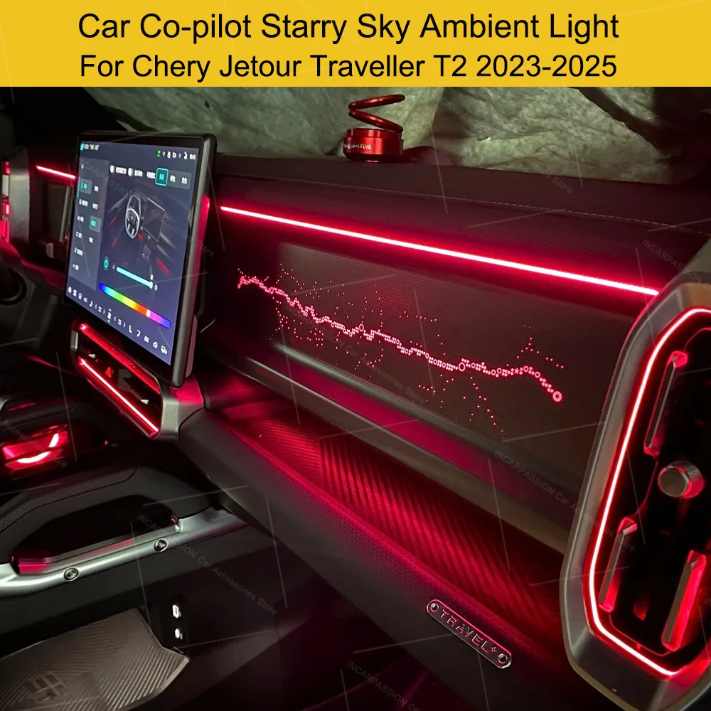 Dash Light For JETOUR Traveler T2  ICH·X K3  2023-2026 Car Co-pilot Starry Sky Light Panel Special Ambient Light Modification