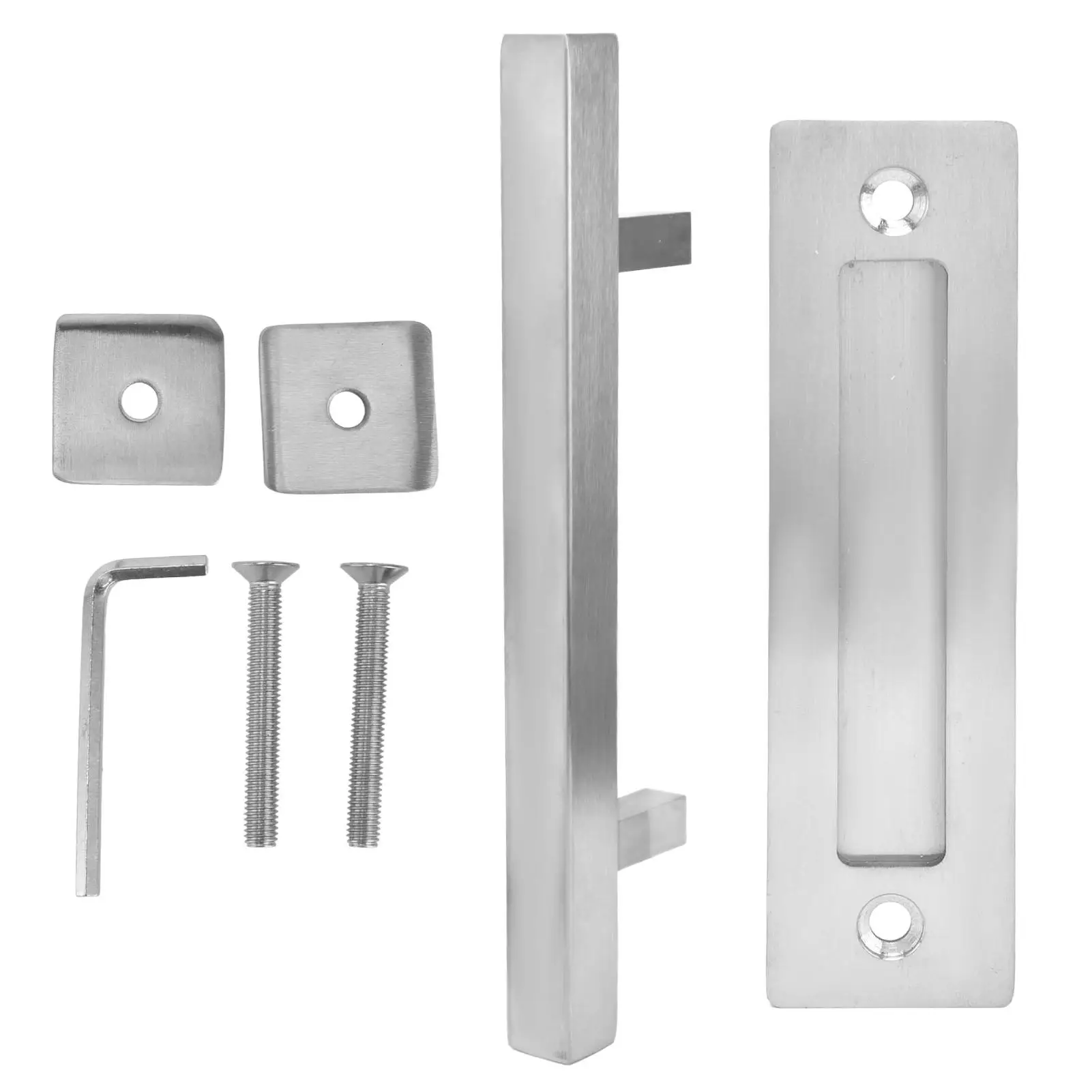 Barn Door Hardware Brushed Handle Ergonomic Design Fashion Sliding for home 