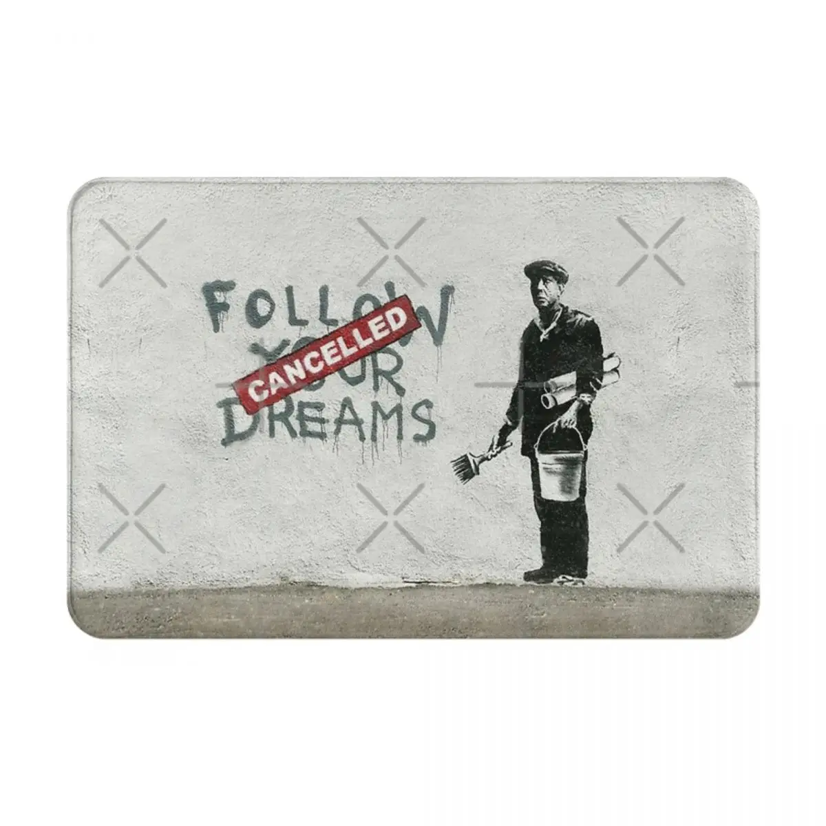 Banksy Graffiti Original Quote Facecloth Non-Slip Floor Mat BedroomsThick And Comfortable, Durable Foot Mats