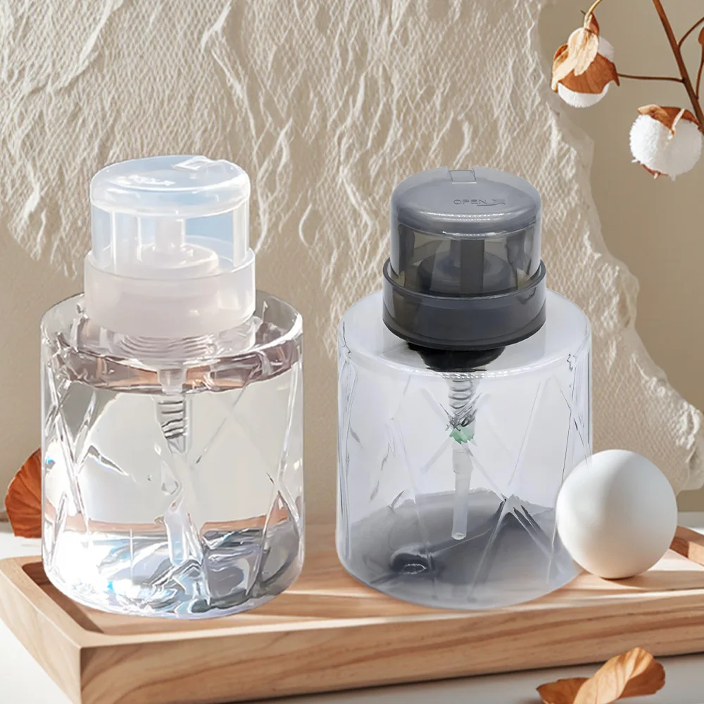 5 個 220ml 詰め替え可能なポンプスプレーボトル ロック付き ネイルケアや化粧品用途に最適 空気圧式ディスペンシングポンプボトル