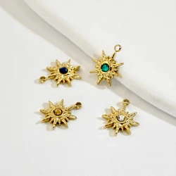 3Pcs Stainless Steel Bohemian Classic Eight Star Style Charms for DIY Jewelry Necklace Making Wholesale