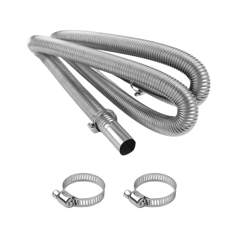 59 Inch Heater Exhaust Pipe, 1 Inch Inner Diameter Flexible Exhaust Tubing Exhaust Hose For Power Generator