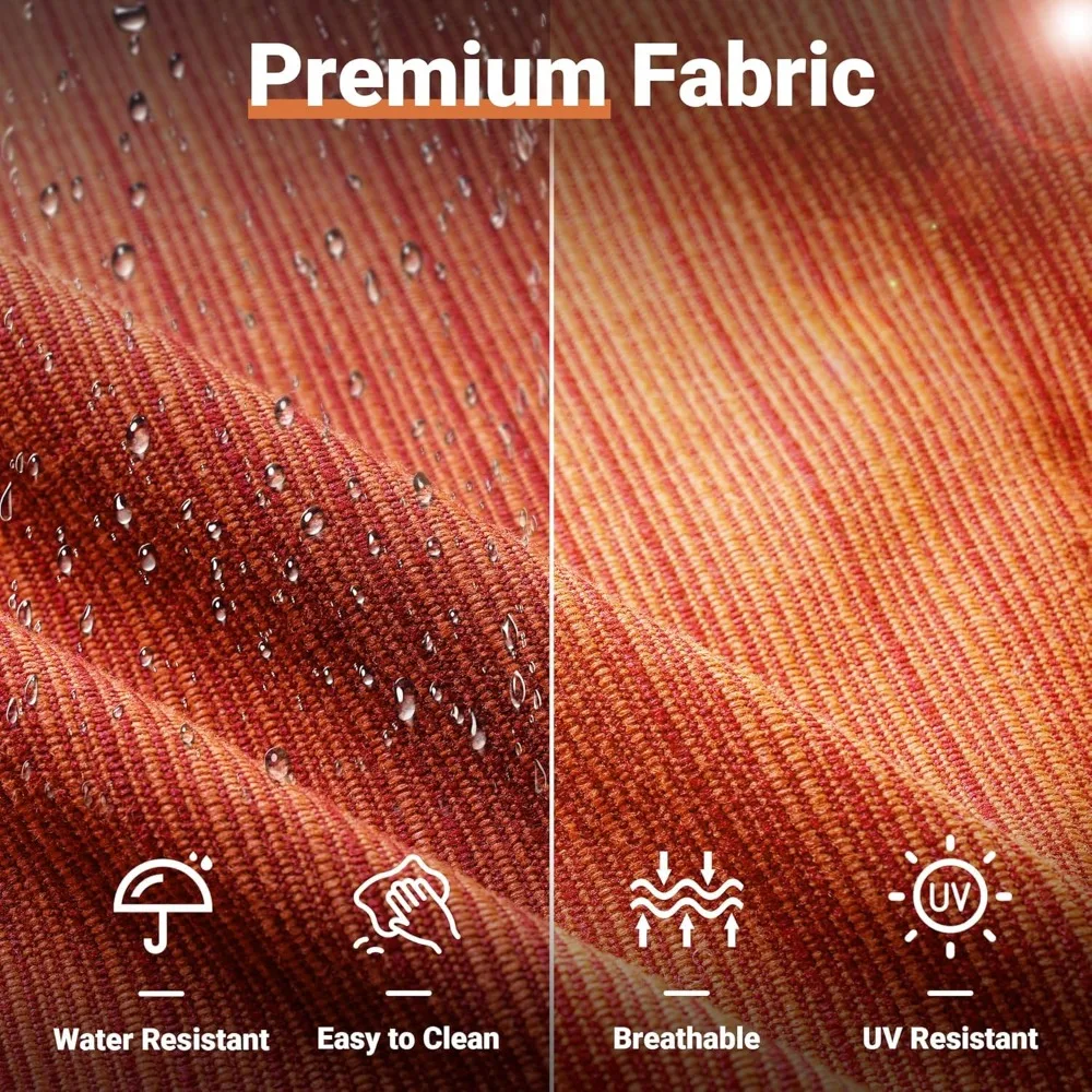 Outdoor 7 Piece Coversation Set with Coffee Table,Sectional Patio Furniture Set with All-Weather Wicker Sofaa,Modern Couch