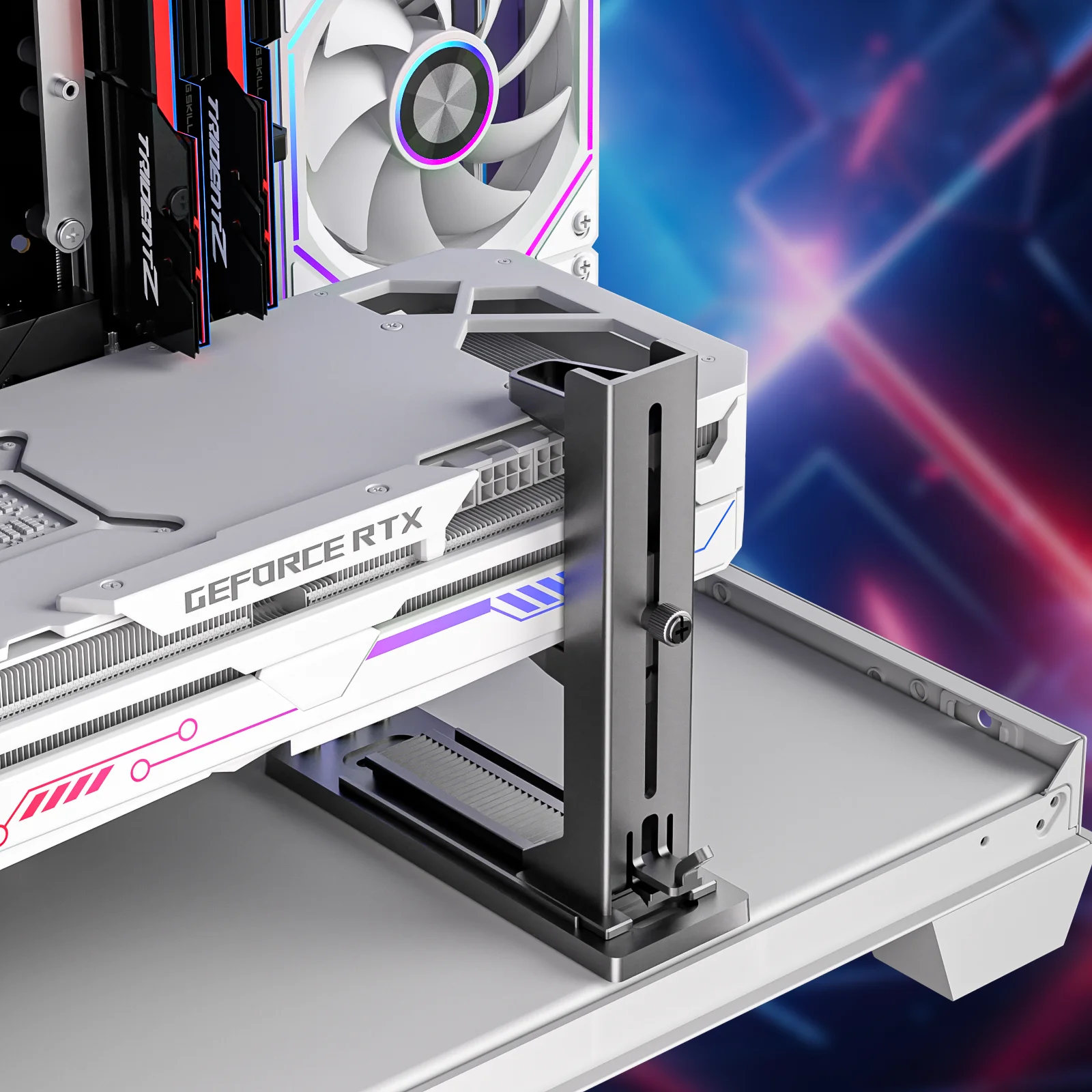 GSCOLER Vertical graphics card stand ABS material Slidable adjustment design Anti-slip base Supports 30-series graphics cards