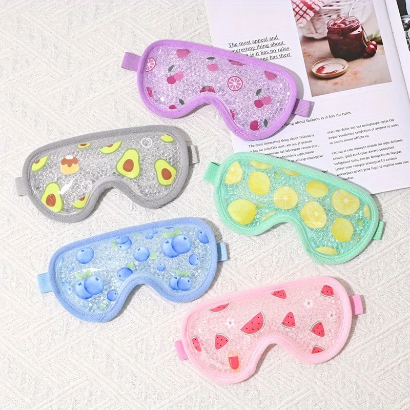 Fruit Cooling Eye Mask - Reusable Hot & Cold Gel Pad for Travel Relaxation, Lightweight Portable Sleeping Aid for Day & Night image 3