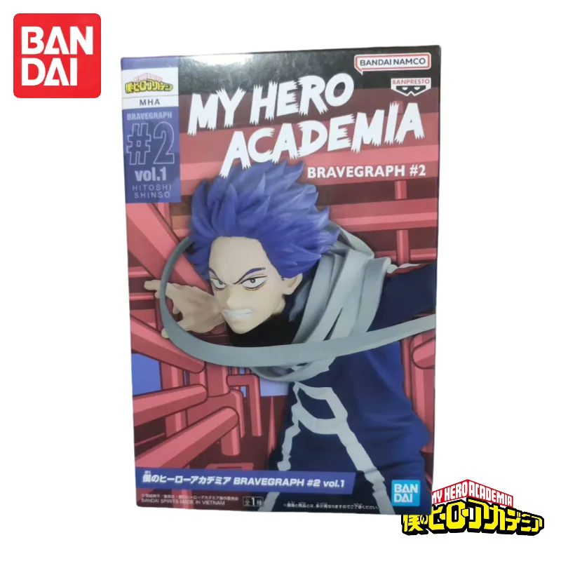 In Stock My Hero Academia Shinso Hitoshi Bandai Banpresto Bravegraph 1/2 2 Vol 1 Original Action Figure Figurine Ornaments