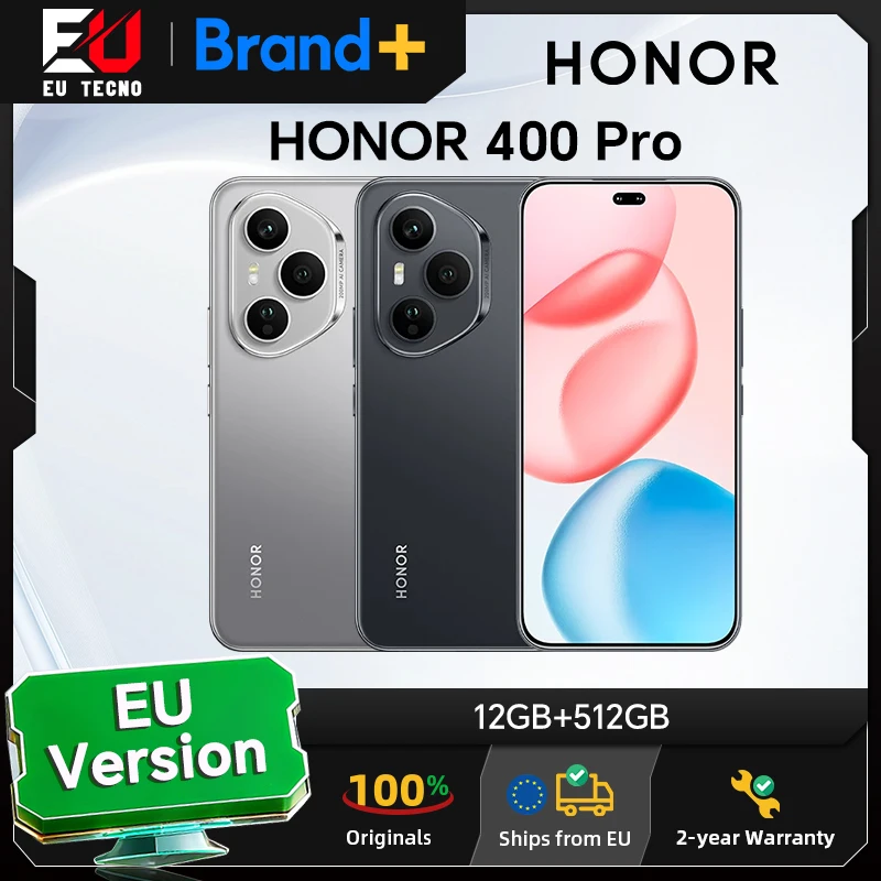 HONOR 400 Pro 5G,EU Version, 5G Smartphone, 200MP Ultra-clear AI Main Camera, Qualcomm Snapdragon 8 Gen 3, 5300mAh Battery