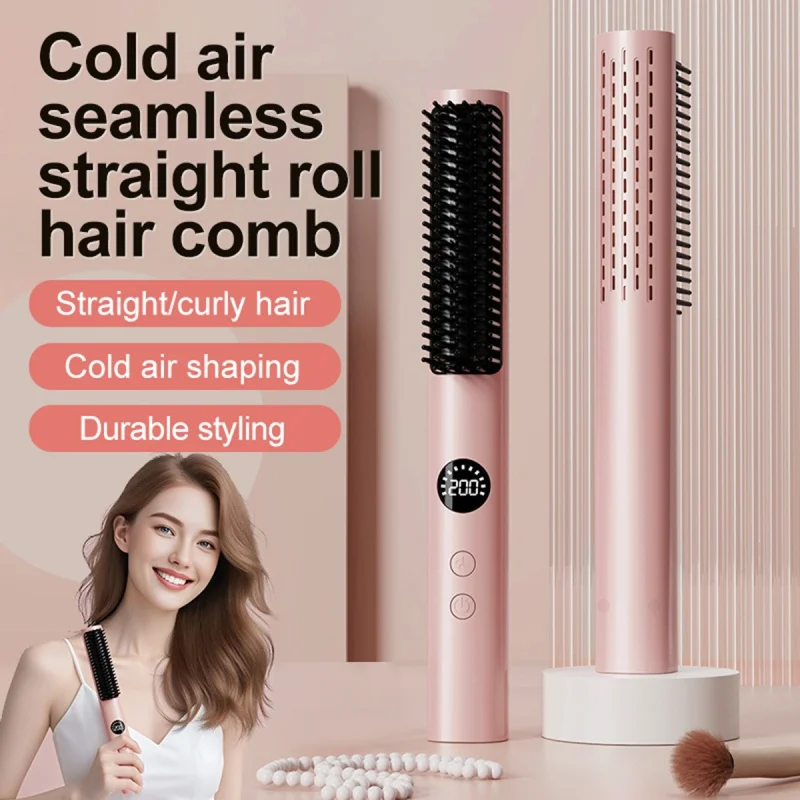 

New Style Cold Air Straight Hair Comb Automatic Shaping Straight Hair Curls Negative Ion Hair Care Cold Air Curling Iron