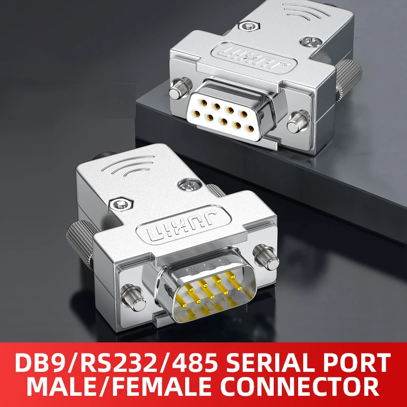 DB9 Male Female RS232/485 Plug 9-pin Serial Port COM Connector Soldering Socket Mini Gold-plated DB 9 Pin Welding joint