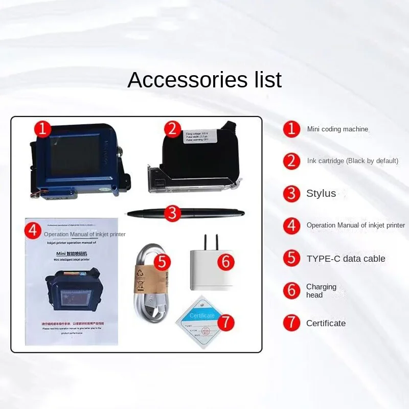 Imagem -05 - Totalmente Automático Mini Inkjet Coding Machine Produção Data Bottle Cap Plastic Packaging Bolsa Handheld