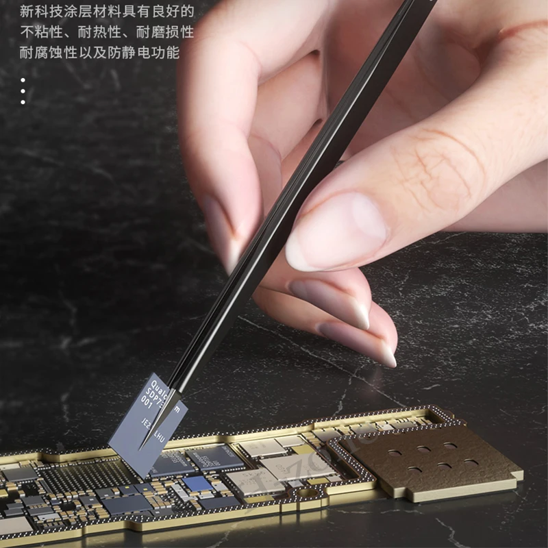 MECCANICO KS-11 Ponticello Lucido A Mano Pinzette Non Magnetiche Punta da 0.008mm Precisione In Acciaio Inox Strumento Manuale di Riparazione Del Telefono Mobile