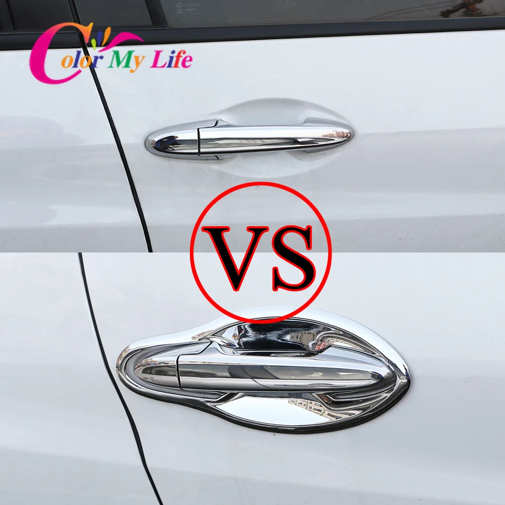 Car Front Door Bowl Cover for Honda HR-V HRV Vezel 2014 - 2018 ABS Chrome Car Door Handle Protector Trim Sticker Accessories