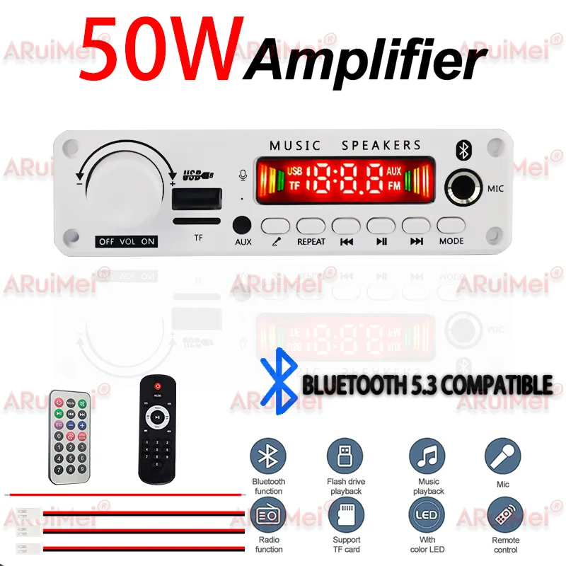50W Amplifier Bluet…
