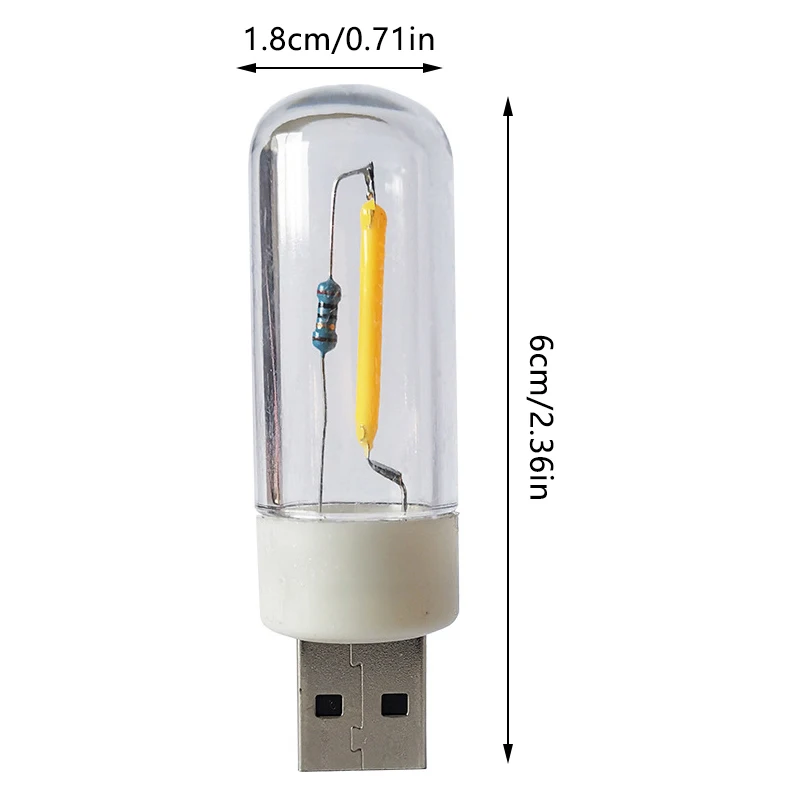 Luce notturna da 5 V LED USB Lampada da campeggio a filamento Illuminazione portatile Lampada USB Ricarica Treasure Notebook Lampadina di alimentazione mobile