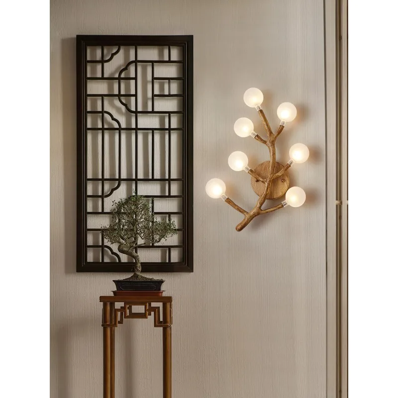 Japanese Wooden Tree Branch Globe Ambient Bedroom Living Room Dining Room Restaurant Corridor