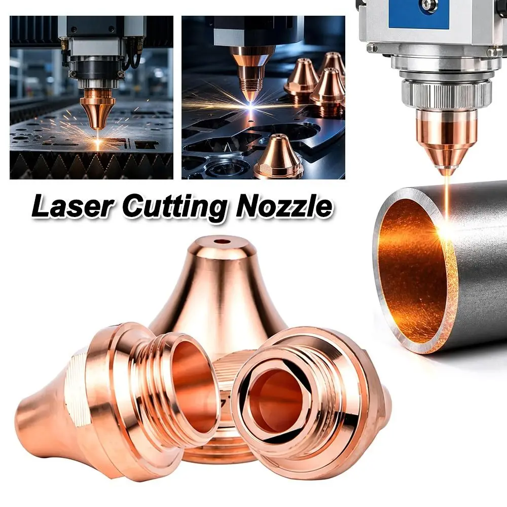Copper Laser Nozzle Laser Cutting Nozzle Copper Beveling Structure Bevel Cutting Nozzle Single Layer Option
