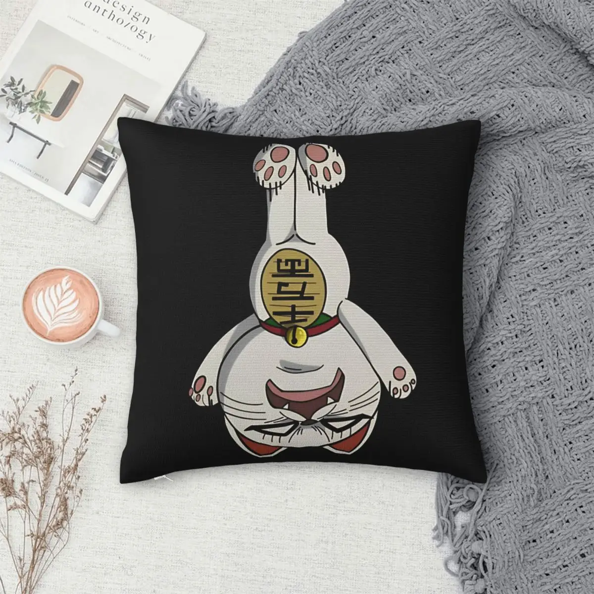 Turbo Granny Cat Spying Dandadan Pillowcase Printed Fabric Cushion Cover Decorative Pillow Case Cover Home Zipper 40*40cm