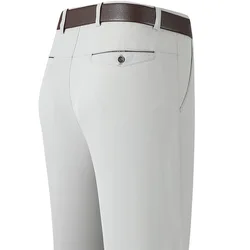 2025 Ice-cold Pant Men's Trousers Middle-aged Men Trousers Thin Casual Loose Solid Color High Waist Man Trouser Pants for Male