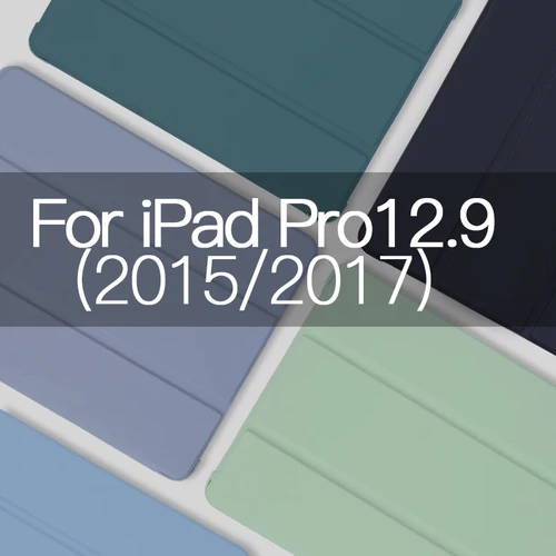 Imagen 1 del producto Para iPad Pro 12,9 edición 2017 (con llave de inicio) funda A1584 A1670 A1671 2015 1. a 2. a generación con portalápices funda inteligente magnética
