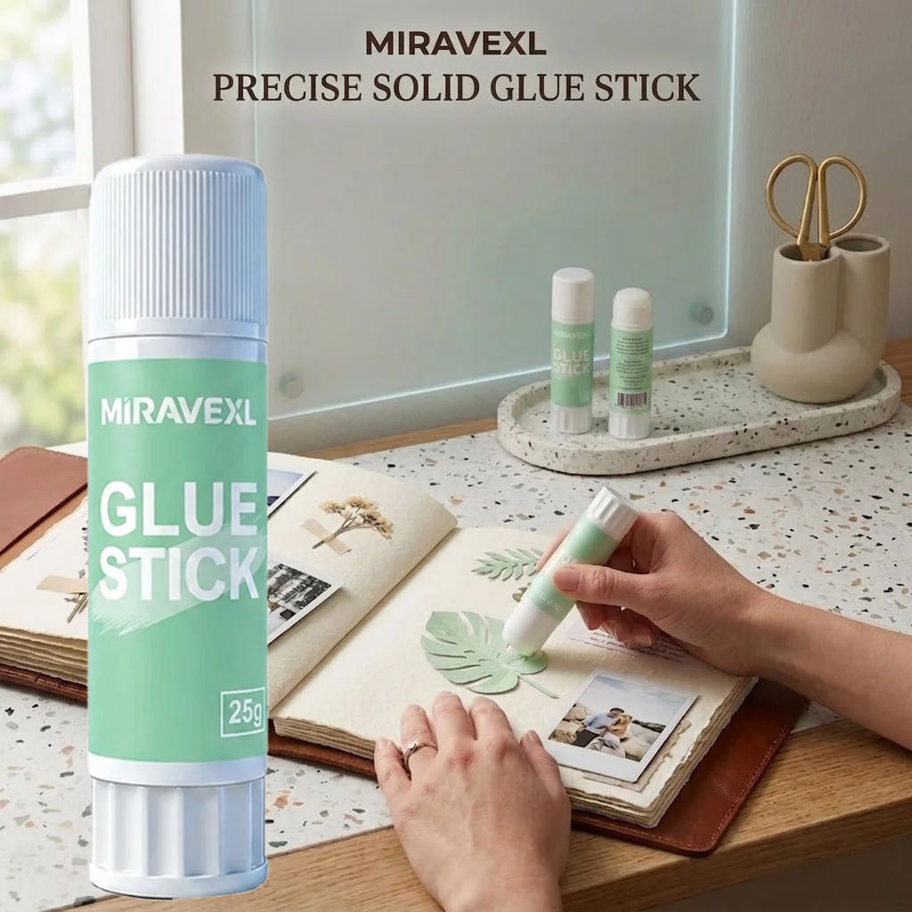 25g White PVA Glue Stick, Non-Toxic Washable Solid Glue, Strong Adhesive for School, Office, DIY Crafts & Paper Art Supplies