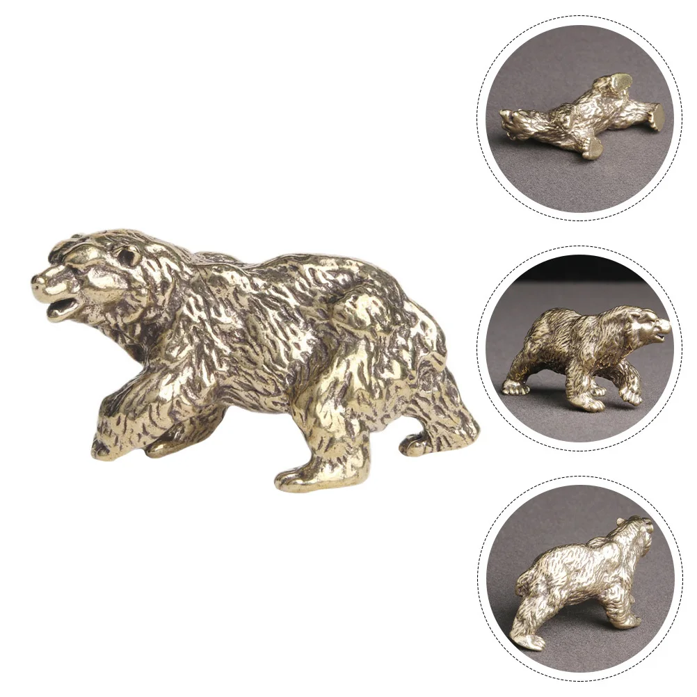 

Brass Bear Ornament Delicate Bear Adornment Creative Chic Elegant Home Office Desktop Placement Stable Safe Gift Thanksgiving