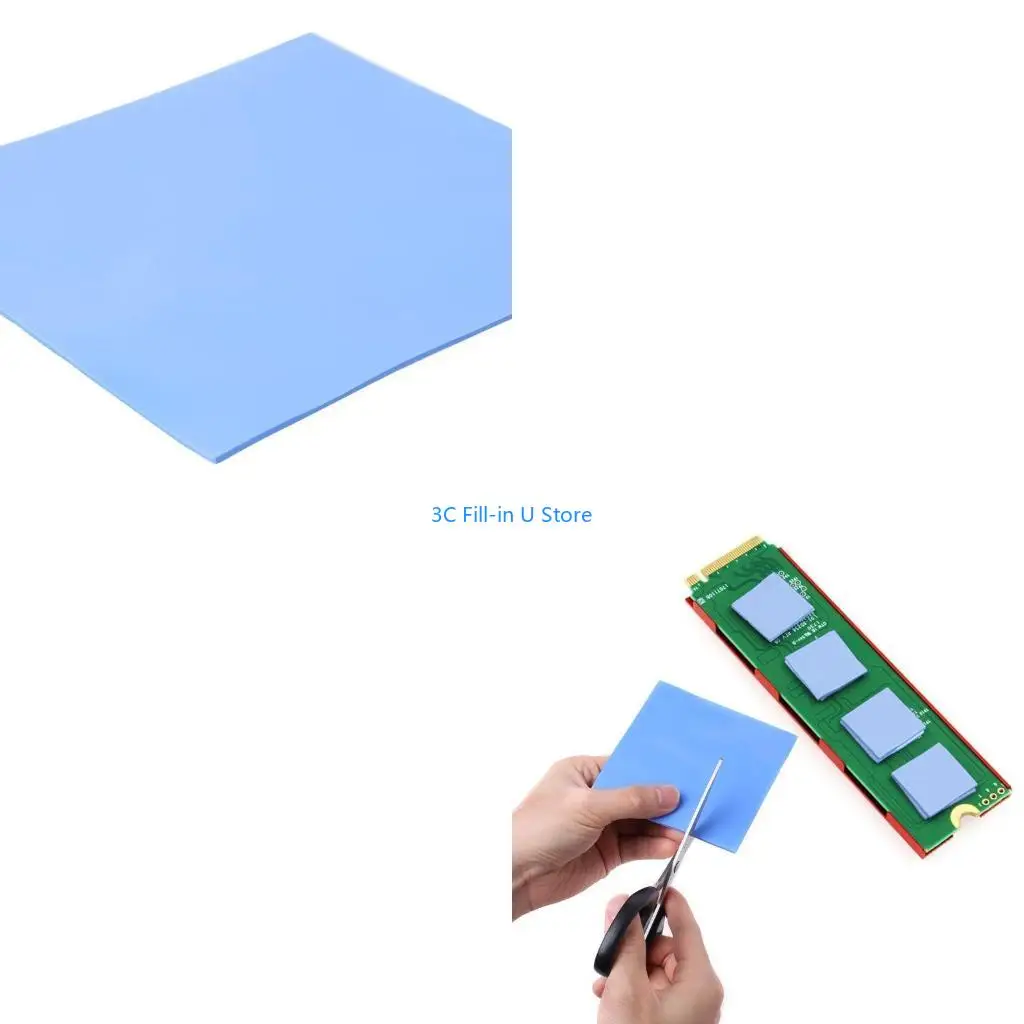 Almohadilla térmica G8TA, conductividad térmica 100x100x1 mm, buena disipación calor eficiente