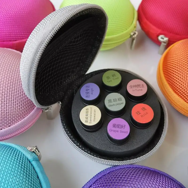 Gel Container Storage Bag Mini Bottle Box Oil Organizer Travel Holder 7 Compartment Essential Oil Case