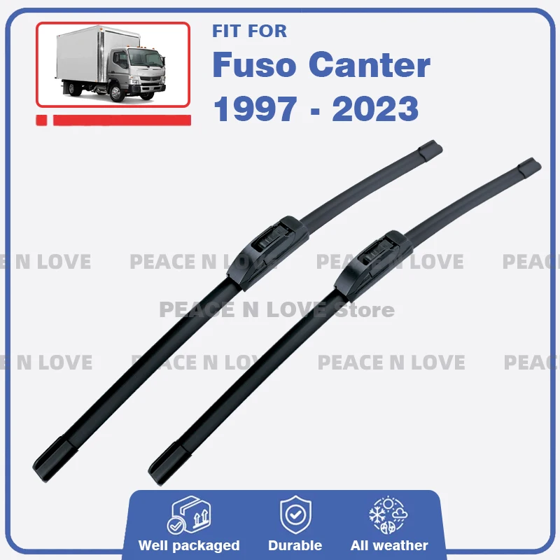 Escobillas de limpiaparabrisas delanteras para Fuso Canter 1997 - 2023 2 piezas LHD y RHD parabrisas ventana cepillos de goma accesorios para automóviles 2015