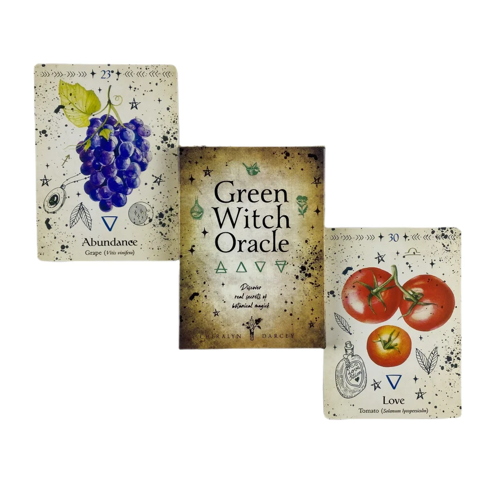 Green Witch Oracle Cards A 44 Tarot English Visions Divination Edition Deck Board Playing Games