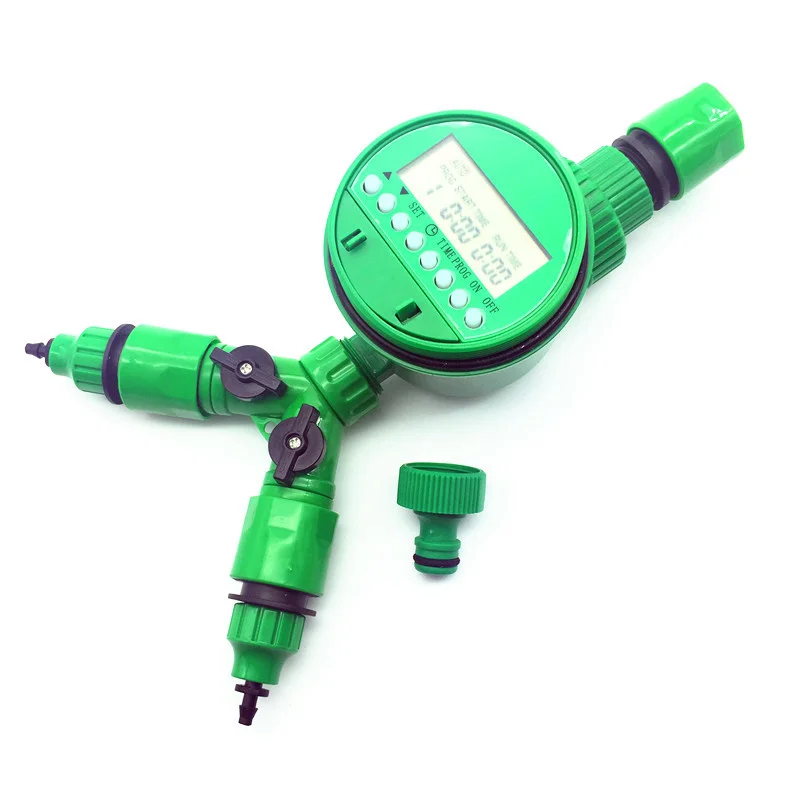 1 Set (5 Plugs) Automatic Irrigation Watering Digital Timer 3/4 External Thread Quick Connector Valve Watering Control Device