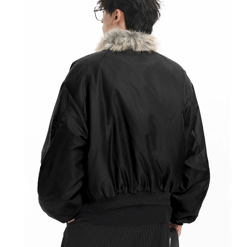 2025 inverno masculino novo estilo americano destacável jaqueta parkas masculino elegante na moda outerwear casacos masculino bonito moda parkas