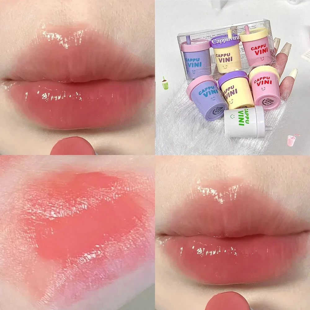 Teacup Colored Lip Balm Moisturizing Colored Lip Tint Long Lasting Anti-cracking Solid Color Lipstick Girls Lip Care Cosmetics