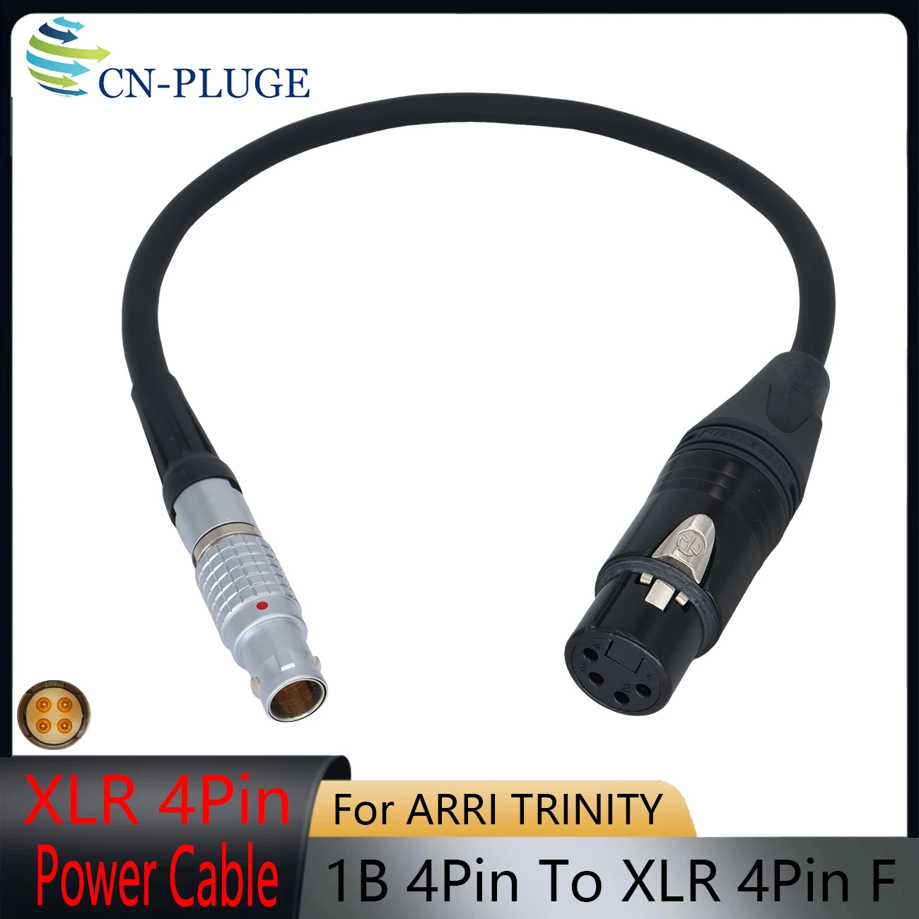 For ARRI TRINITY 1B 4Pin Power Supply to Sony /F55/F5 Venice 2/Canon C400/C500/C700 /Blackmagic Camera XLR 4Pin Power Cable