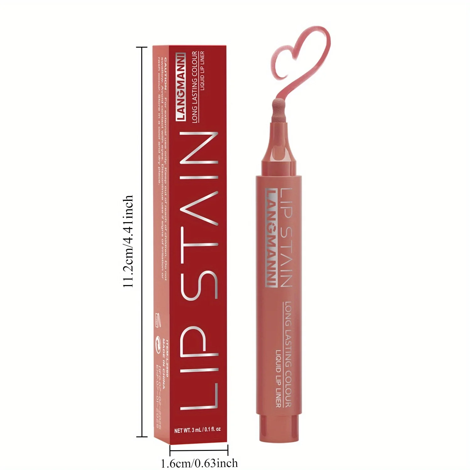 Lipstick water lip line lip glaze pen matte is not easy to stick to the cup dye lip liquid