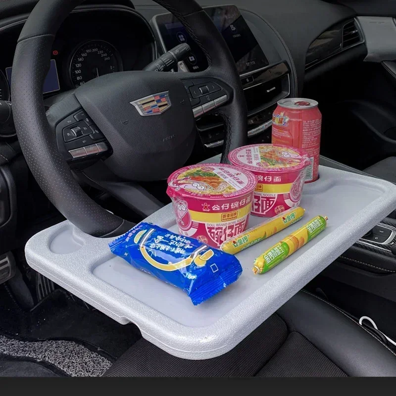 Steering Wheel Tray, Car Table Tray, Steering Wheel Desk for Laptop and Vehicle Seat Mount Notebook Laptop Eating Desk