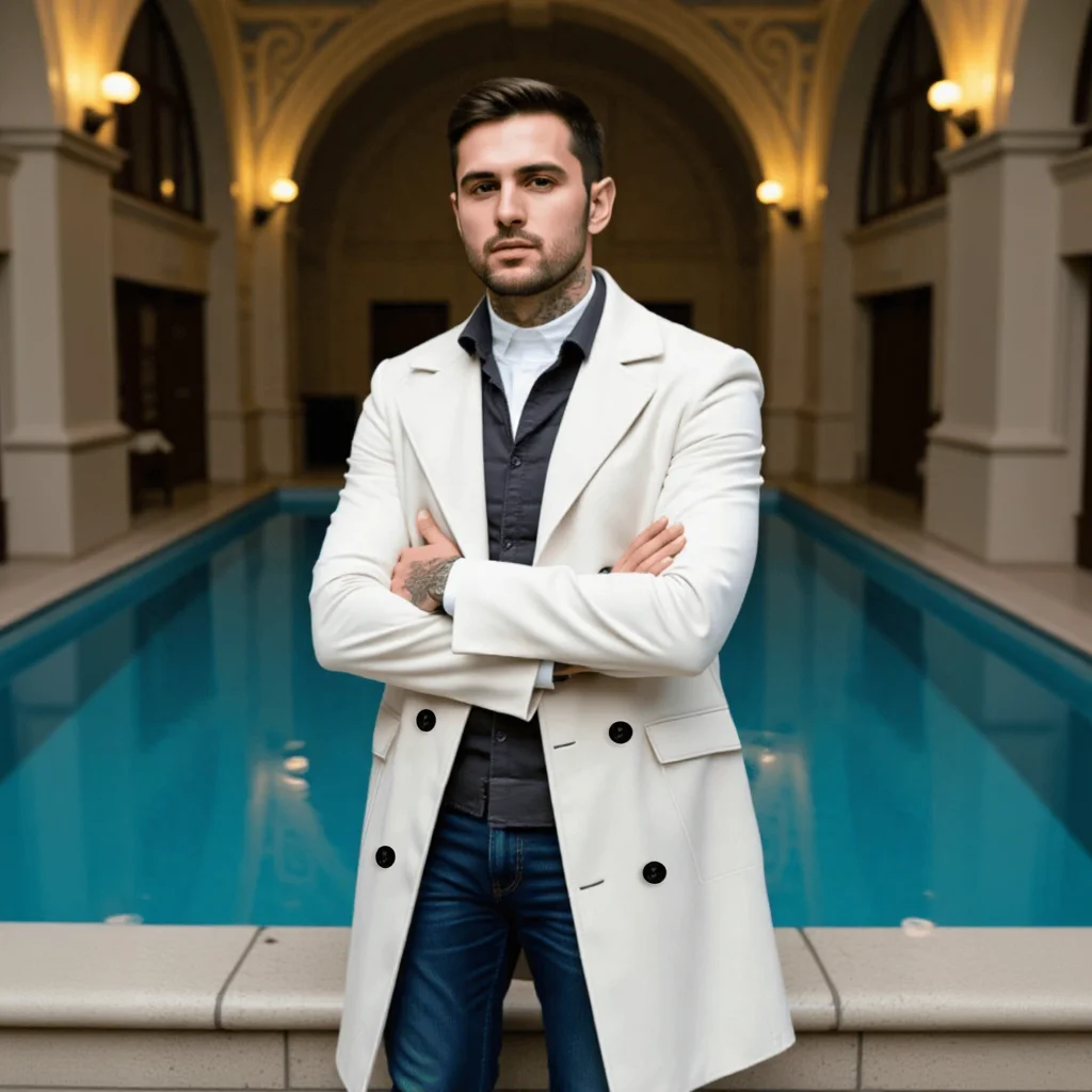 Classic Business Wool Overcoat Double-Breasted Business Design British Retro Style Urban Winter Fashion