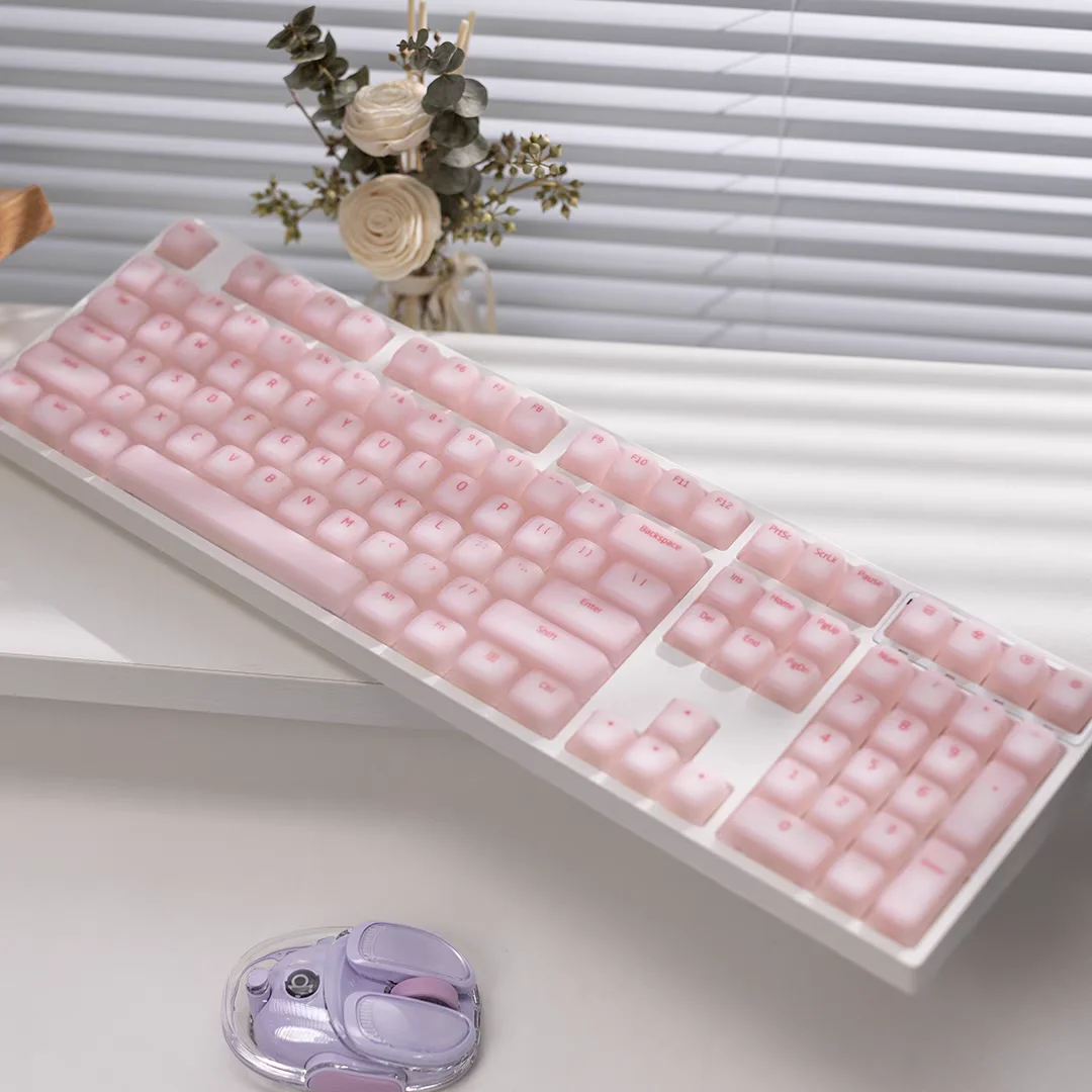 Light-transmitting soft waxy feel Original height Fits 61 87 104 108 key keycaps