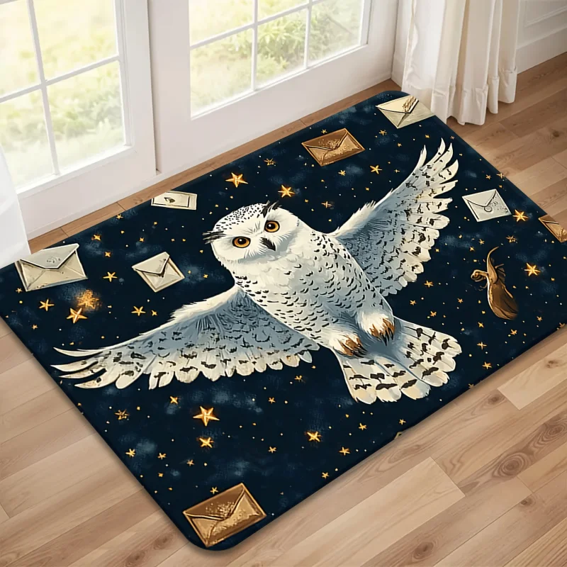 

Коврик VIKAMA Magic Messenger в стиле снежной совы, нескользящий, грязеотталкивающий, для дома, прихожей, веранды, балкона, спальни, гостевого дома